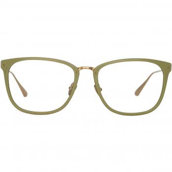 Linda Farrow CASSIN LFL1457 C7 Men's Eyeglasses Green Size 55 - Blue Light Block Available
