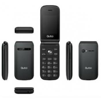 Teléfono Móvil para Mayores Qubo X-209 4G con Tapa y 32 MB RAM, Pantalla de 2.4 Negro