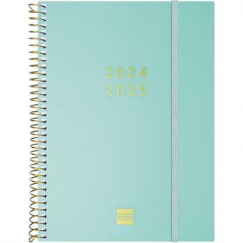 Agenda Espiral 18 Meses 2024-2025 Turquesa