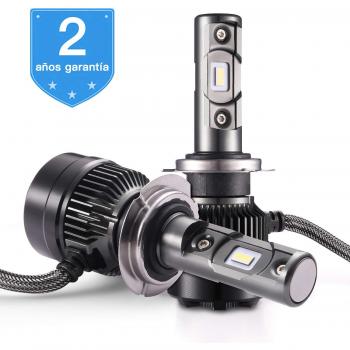 Bombilla H7 LED - 1 par, AUTLEAD para Coche Faros Delanteros, Luces Altas/Bajas, Luz Antiniebla, CSP 7200LM, 6500K Xenon Blancas, Kit de Conversión Impermeable, Todo en uno Faros Coche o Moto