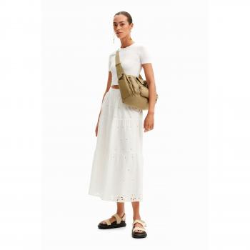 Desigual Vicenza White Regular Fit Maxi Skirt for Women Size XL
