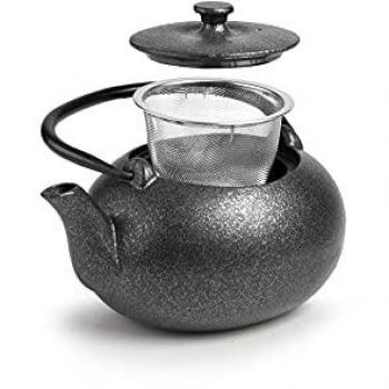 Tetera de hierro fundido IBILI Sana, 0.6 litros, interior esmaltado, apta para inducción