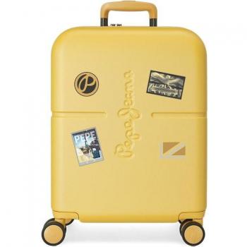 Maleta de cabina Pepe Jeans Chest ocre expandible rígida 55cm