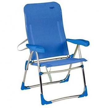 Silla Plegable de Playa y Camping Crespo AL/206-M - 7 Posiciones - Azul