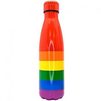 NERTHUS FIH 861 Botella Doble Pared Arcoiris 500ml Acero Inoxidable, Libre de BPA, 18/8
