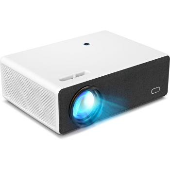 VIVIBRIGHT D5000 Projetor, 1080P HD 600 ANSI Lumens com Correção Vertical Keystone e Alto-falante de 10W
