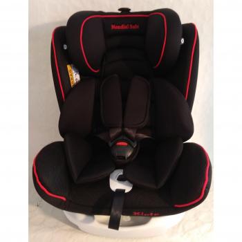 Mondial Safe Kioto 1 - Silla de coche, grupo 0/1/2/3, connect fix, color negro y rojo