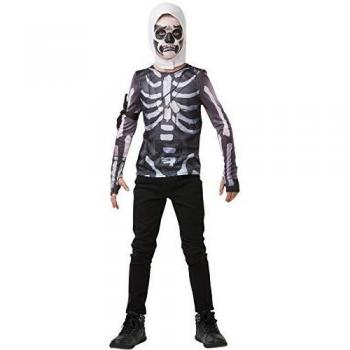 Fortnite - Disfraz camiseta Skull Trooper para niño, Medium - 152 cm