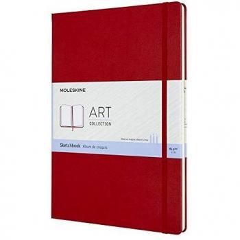 Cuaderno de Bocetos Moleskine A4 Tapa Dura Rojo Escarlata 96 Páginas