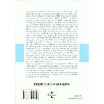 Ley de Arbitraje: y normativa complementaria