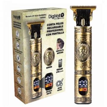 Cortapelos Recargable de Metal para Barbero con Pantalla Digital y Accesorios de Peine y Tijeras Digivolt