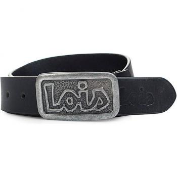 Cinturón de hombre de piel en color negro - Marca Lois