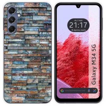 Funda de Silicona para Samsung Galaxy M34 5G con Diseño Ladrillo 05 y Dibujos