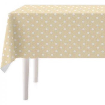Mantel resinado Dot amarillo - Protector de mesa impermeable y antimanchas para salón comedor