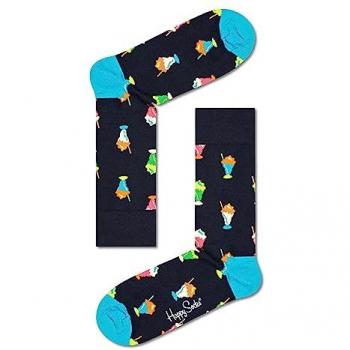 Calcetines Unisex Happy Socks Milkshake - Multicolor (Blanco, Naranja, Rosa, Turquesa, Verde) Talla 36-40