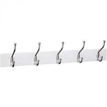 Amazon Basics - Perchero de montaje en pared, blanco