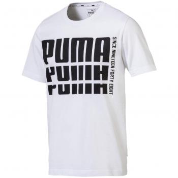 Puma Rebel Bold Basic T-Shirt, Hombre, White, M