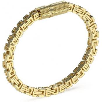 Pulsera de hombre Link City de acero dorado