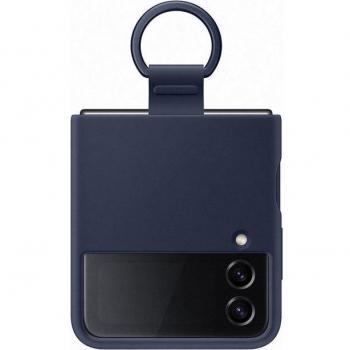 Samsung Silicone Cover with Ring Navy for Galaxy Z Flip4