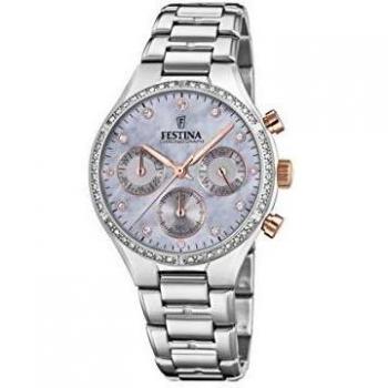 Festina Reloj Cronógrafo para Mujer de Cuarzo con Correa en Acero Inoxidable F20401/3