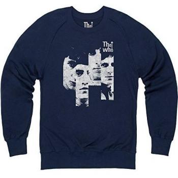 Official The Who Sudadera de cuello redondo Photo Sections, Para hombre, Azul marino, XL