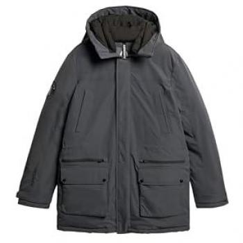 Chaqueta Parka Padded City Superdry para Hombre, Color Ébano, Talla L