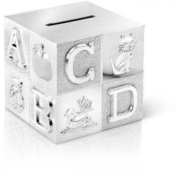 Zilverstad A6016260 - Hucha de Cubo, Grande, ABC