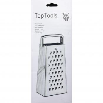 Rallador Cuadrado WMF Top Tools de Acero Inoxidable Cromargan, 4 Funciones, 28,5 cm con Recipiente Recolector