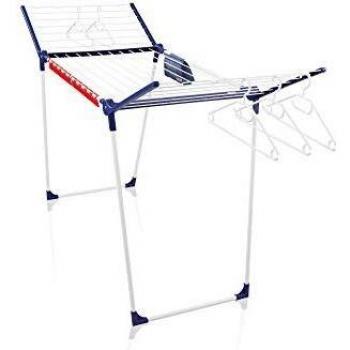 Leifheit Tendedero con Alas Pegasus 200 Solid Comfort, Tendedero de Ropa Plegable con Múltiples Accesorios, Tendedero Exterior e Interior