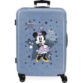 Disney Minnie Style Maleta Mediana Rígida Azul 68cm ABS Cierre TSA 70L 3kg 4 Ruedas Dobles