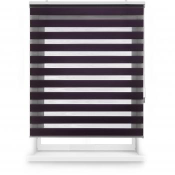 Blindecor Estor Enrollable Doble Tejido Noche Y Día, Tela, Violeta, 140 x 250 cm