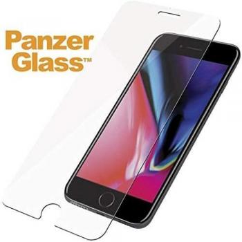 Protector de Pantalla Transparente PanzerGlass 2004 para iPhone 6/6S/7/8 Plus con Cristal Templado de 0.4mm y Bordes Redondeados