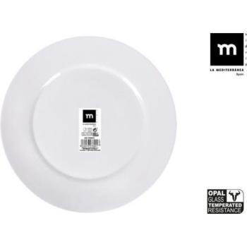 Plato Llano Elegante 26.5cm Colección Opal Temara - Resistente, Ligero y Fácil de Limpiar - Aptos para Lavavajillas y Microondas