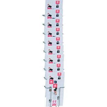 Soporte de folletos 780x165x75mm 9 compartimentos alambre