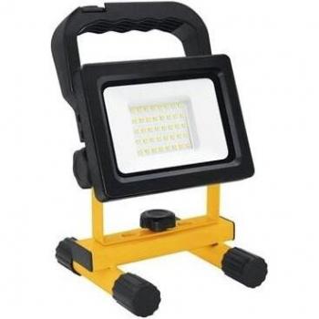 Proyector LED Rotante Recargable 20W 1600 Lumens IP54 con Soporte y 2 Modos de Luz