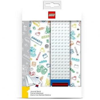 LEGO - Agenda con Banda de construcción, Color Blanco
