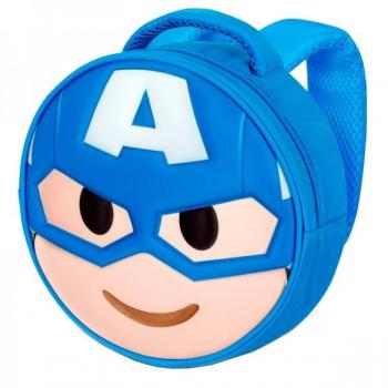 Mochila 3D Emoji Capitan America Marvel 22cm