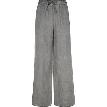 Pantalón palazzo de mujer con cintura de goma y ajuste de cordón