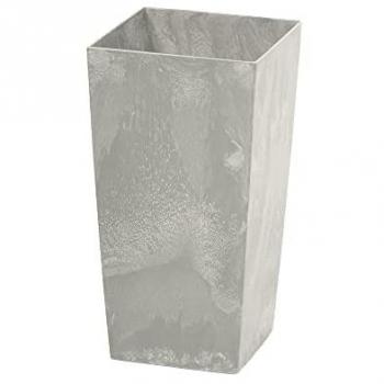 Maceta Cuadrada de Hormigón con Depósito 7,2L - Dimensiones 17x32 cm para Interiores y Exteriores