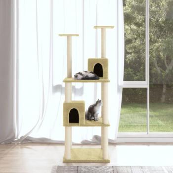 Árbol para Gatos con Rascadores en Crema Sisal 141 cm