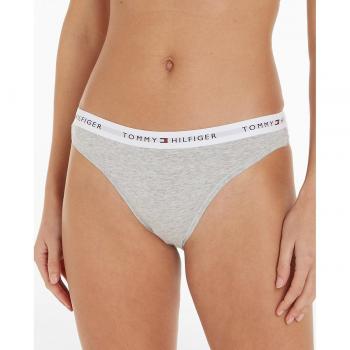 Tommy Hilfiger - Braguitas Icons con inscripción gris para mujer