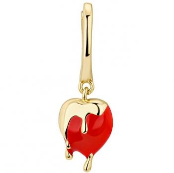 Ear Candy - Piercing aro Heart Melt de plata bañada en oro amarillo de 18k