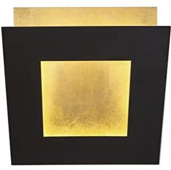 Aplique de pared LED Dalia 22 cm, 24W, 3000K, negro/dorado, aluminio