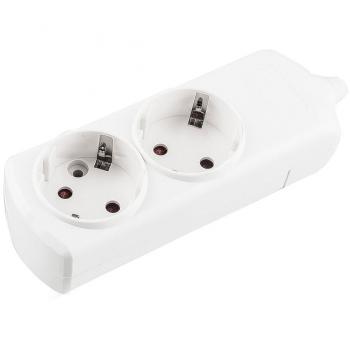 Base blanca Onlex tipo T/T sin cable con 2 tomas