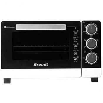 Mini horno multifuncional Brandt FC215MW 21L 1380W con convección y grill, color blanco