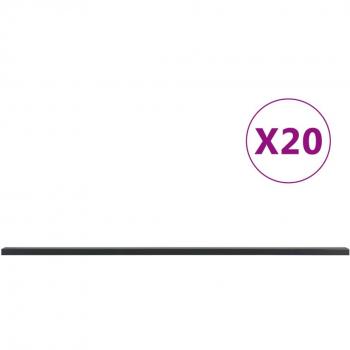 Postes de valla de jardín 20 PCs acero gris 220 cm