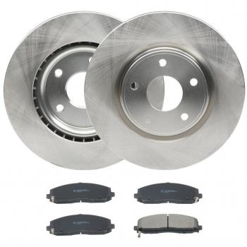 Kit de Discos de Freno y Pastillas RIDEX 3405B2001 - Eje Delantero, Ventilación Interna 330,0 mm, Compatible con VW Routan, FIAT Freemont 345,