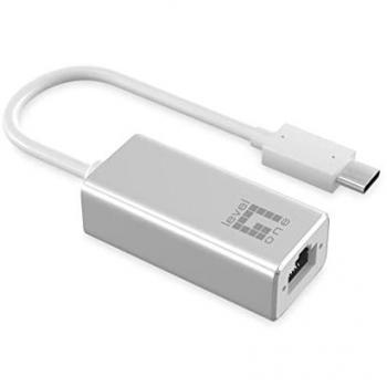 Adaptador de Red USB-C a RJ45 Gigabit LevelOne 10/100/1000, 0.15m, Wake-on-Lan