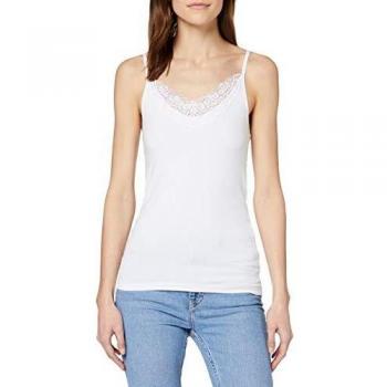 Vero Moda Women's Vminge Lace Tank Top Bright White