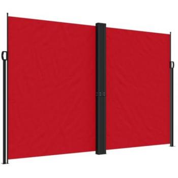 Toldo lateral retráctil 220x1200 cm color negro, crema, azul y rojo, pantalla de privacidad, sombrilla independiente, mosquitera para jardín patio balcón terraza porche